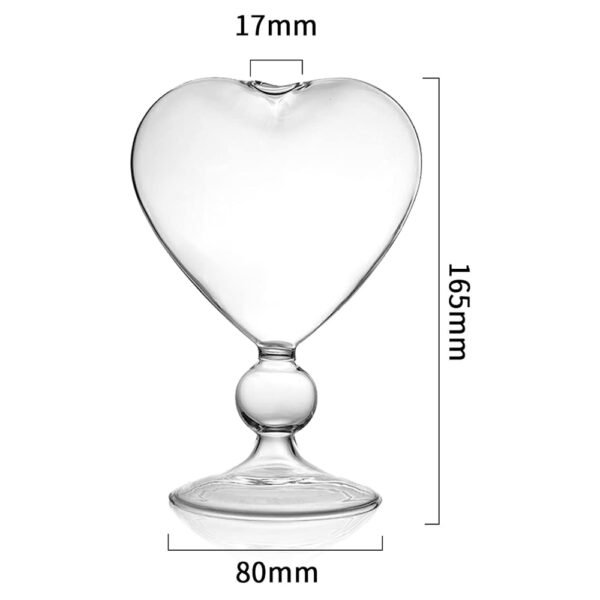 Kalp Bardak görsel 8 Luxegon Kalp Cam Kokteyl Bardak 220 ml