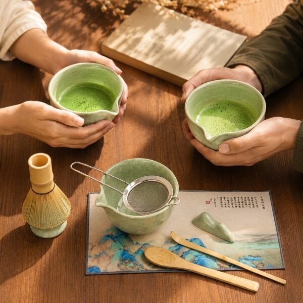 Luxegon 8 Parça Matcha Çayı Hazırlama Seti, Yeşil