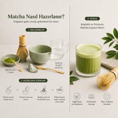 Luxegon 8 Parça Matcha Çayı Hazırlama Seti, Yeşil